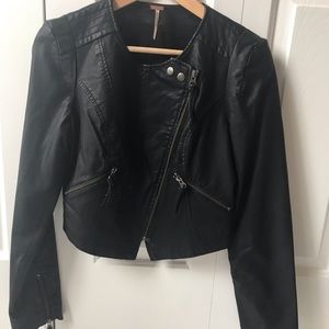 Free People Faux Leather Jacket size 4